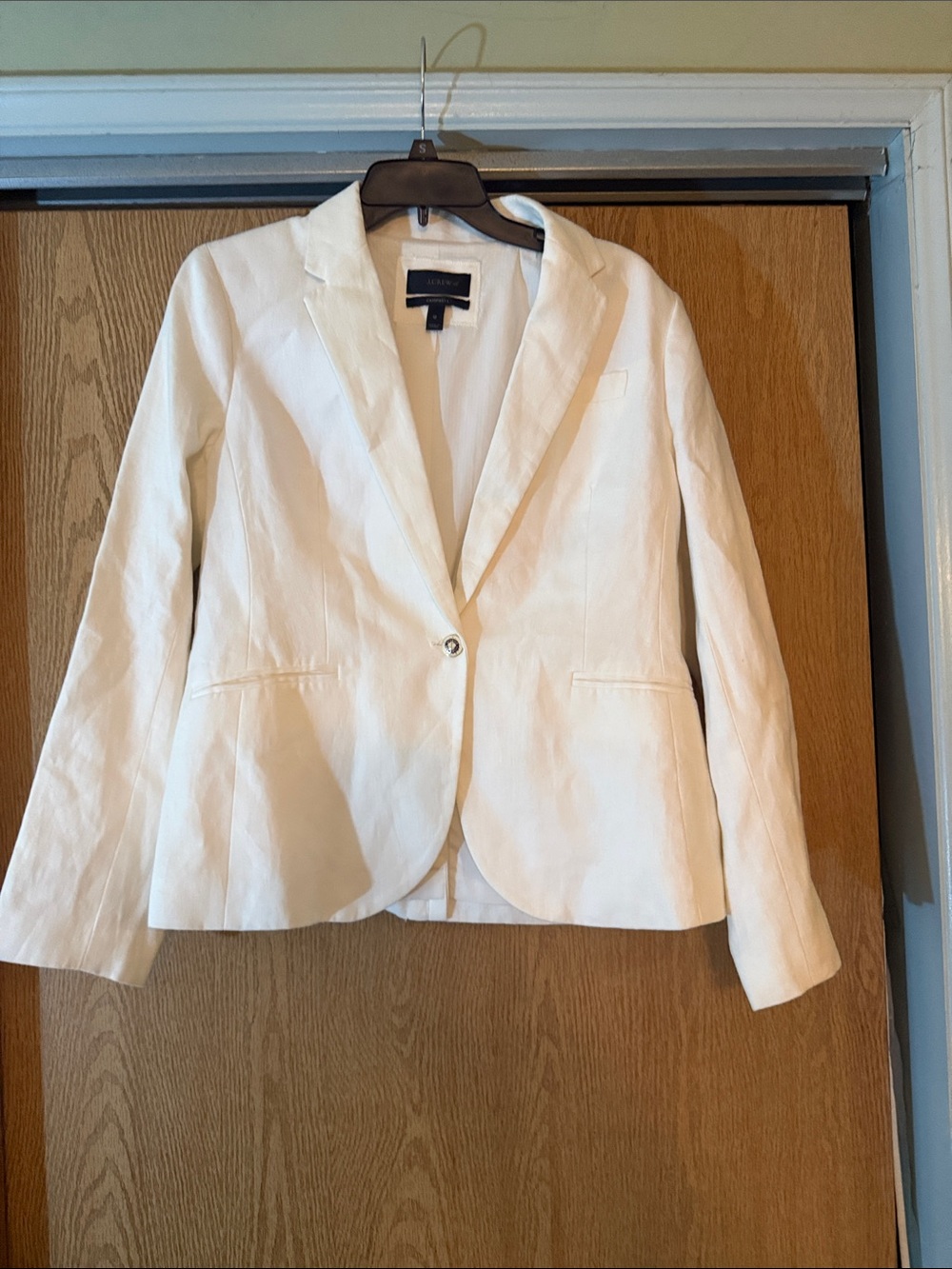 J. Crew White Single-Button Tailored Blazer